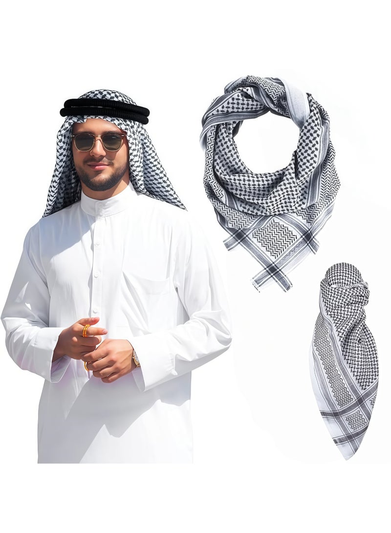 ليشا النمط العربي الشماغ لف كفييه العربية التكتيكية الصحراء الرقبة وجه الرأس الرجال الأوشاح العربية - Image 1